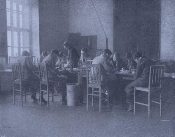 Délutáni gyakorlat a biológia laboratóriumban (1913/14)